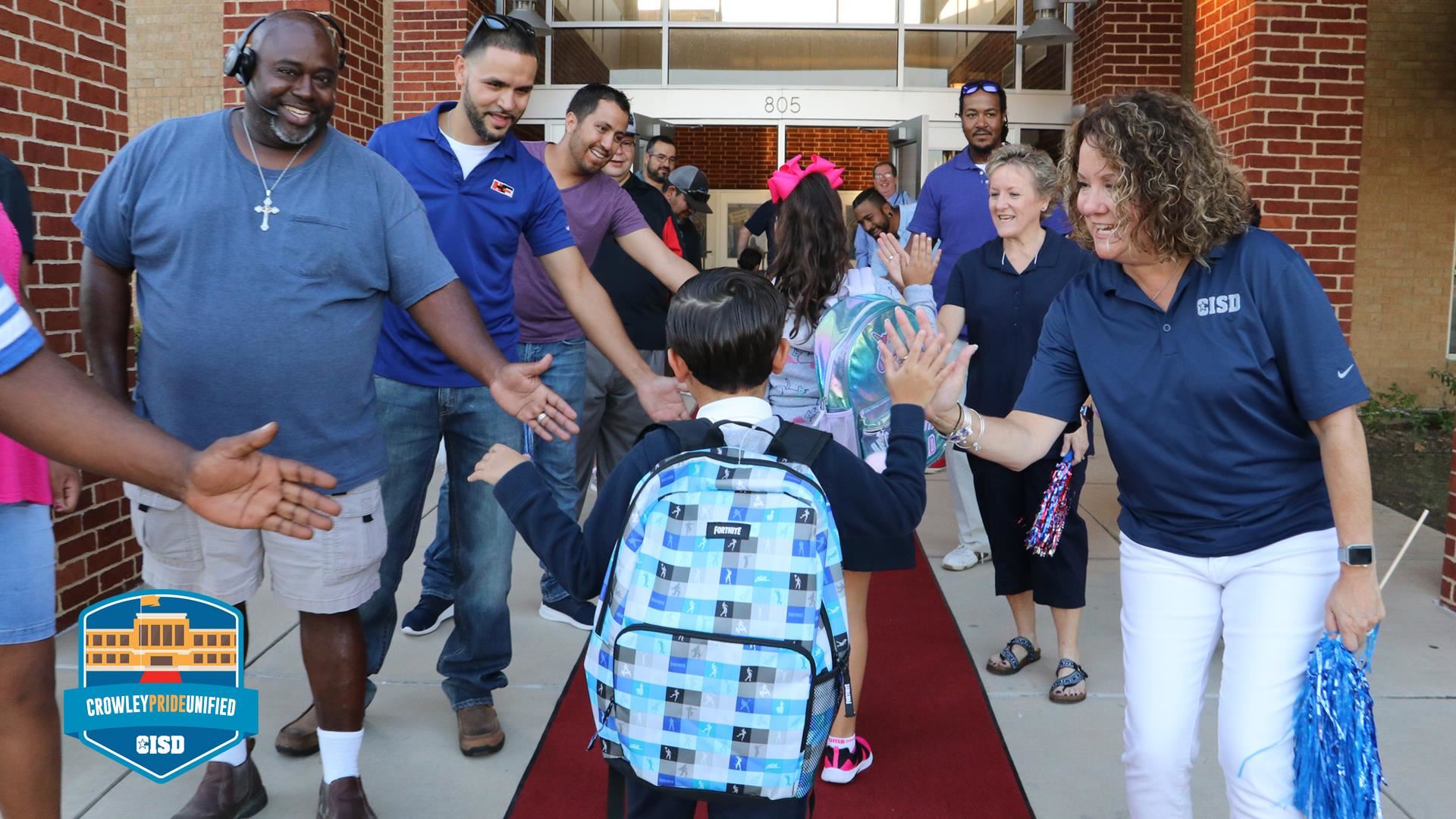 Students entering school 