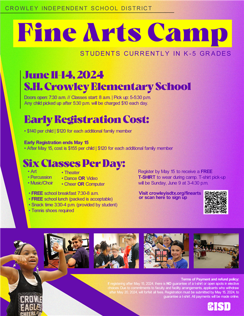 Fine Arts Camp Flyer