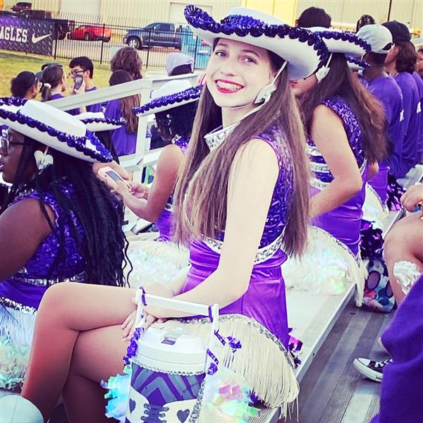 Ava Tinsley at football game