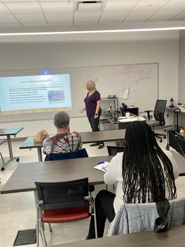 Presenter in classroom